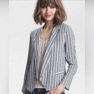 Ella Moss Blue and White Striped Blazer